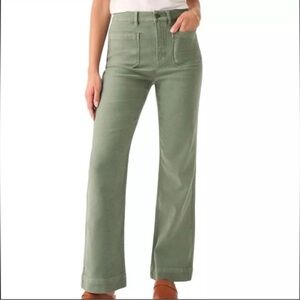 Faherty Women’s Stretch Wide Leg Pants Terry Sz 28 Green